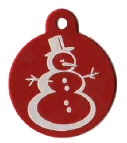 Snowman Pet Tag - Large Circle