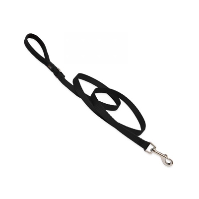 Lupine 1/2" Black 4' Padded Handle Leash