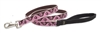 Retired Lupine 3/4" Tickled Pink 6' Padded Handle Leash (Gate Style Clasp)