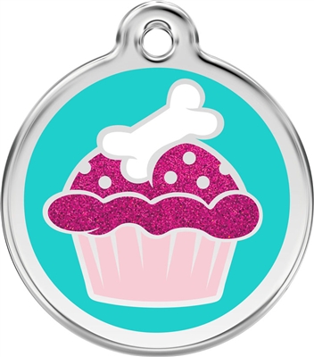 Red Dingo Small Glitter Cupcake Tag