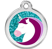 Red Dingo Small Glitter Unicorn Tag