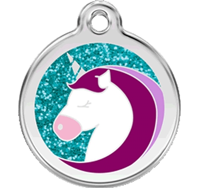 Red Dingo Small Glitter Unicorn Tag