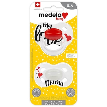 Medela Day & Night Glow In The Dark Pacifiers With Protection Cap ( 2 - Pack )