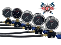 No Loss Chuck with pressure gauge, bleed-off, shut-off, and hose whip | Schmidty Racing