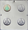 1661 Marijuana Leaf Pot Oreo Cookie Chocolate Candy Mold