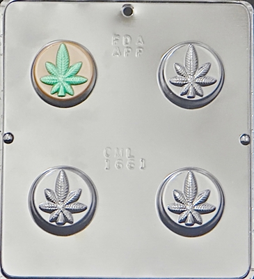 1661 Marijuana Leaf Pot Oreo Cookie Chocolate Candy Mold