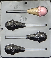 202 Ice-Cream Cone Lollipop Chocolate Candy Mold