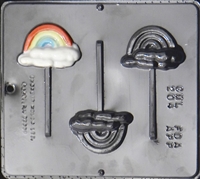 204 Rainbow Lollipop Chocolate Candy Mold