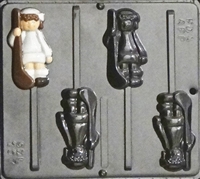 297 Field Hockey Player Lollipop Chocolate Candy Mold