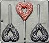 3063 Heart Decorative Lollipop Chocolate Candy Mold