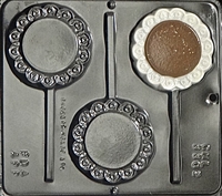 3302 Plain Pop Scalloped Lollipop Chocolate Candy Mold