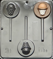 3338 Basketball & Hoop Lollipop Chocolate Candy Mold