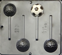 3340 Soccer Ball Lollipop Chocolate Candy Mold