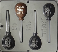 3345 "Over The Hill" Balloon Lollipop Chocolate Candy Mold