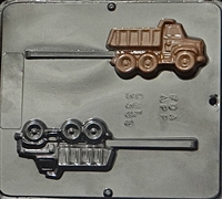 3389 Dump Truck Lollipop Chocolate Candy Mold