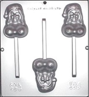 783 Female "Topless Santa" Lollipop Chocolate Candy Mold