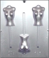 787 Female Topless Torso Lollipop Chocolate Candy Mold