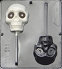 933 Large Skull Lollipop Chocolate Candy Mold