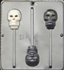 960 Skull Lollipop Chocolate Candy Mold