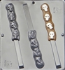 961 Skulls on Pretzel Rod Chocolate Candy Mold