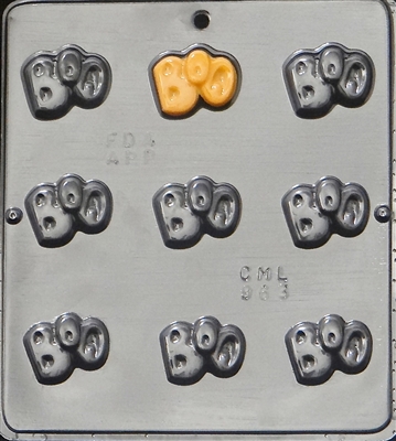 963 "Boo" Bite Size Pieces Chocolate Candy Mold
