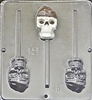 964 Pirate Skull Lollipop Chocolate Candy Mold