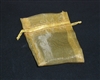 BA-50-15 Gold Organza Sheer Pouch. Drawstring close 3" x 4"  12 ct.