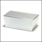 BO-17 Silver Ballotin (1/4 lb.) 4 1/8" x 2 19/32" x 1 7/8" Quantity 50