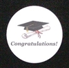 TS-29 "Congratulations!" - Cap & Scroll on White Label 1 5/8in dia Quantity 96