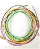 AUTOMOTIVE PRIMARY WIRE 18 GAUGE AWG HIGH TEMP TXL WITH PARALLEL STRIPE (LOT A) 6 COLORS 25 FT EA MADE IN USA