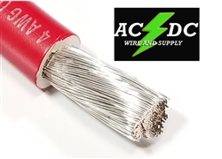 4 Gauge Battery Cable Marine Grade Tinned Copper (per ft) RED