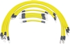 AC/DC WIRE AND SUPPLY 4 Gauge E-Z-GO TXT Golf Cart Battery Cables (13 pc Set) Braided Color Set Yellow