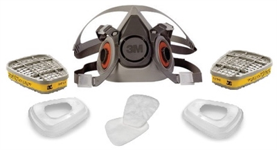 3M Half Mask 6000 Series Organic Vapor/Acid Gas Respirator Kit