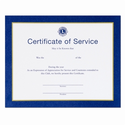 Certificate of Service