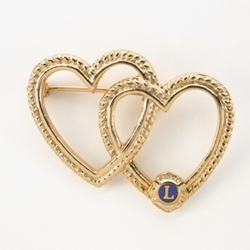 Double Heart Pin