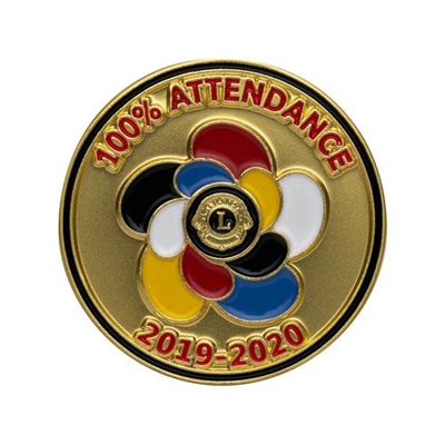 100% Attendance Pin