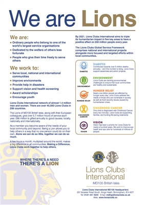 Lions Membership Poster - White