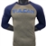 Vulcan Logo Baseball Tee- Grey/Navy