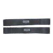 Vulcan Natural Black Leather Weight Lifting Straps