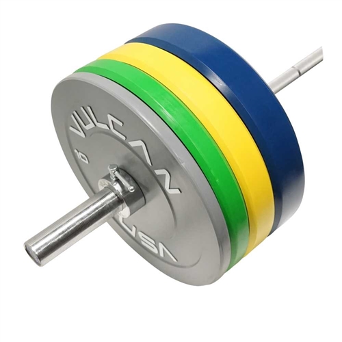 275 lb Color Bumper Plates and Olympic Bar Set