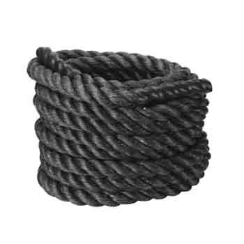 2 inch Fat Grip Black Poly Plus Battling Rope