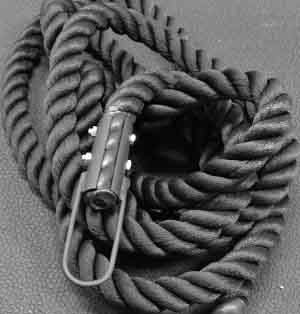 2" Fat Grip Black Poly Plus Battling Rope