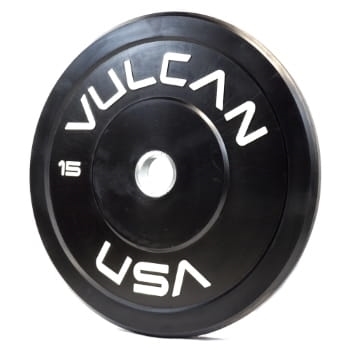 Black 15lb Bumper Plate Pair