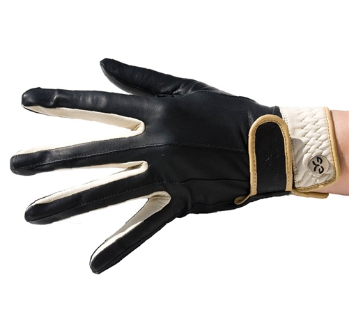 WALTER GENUIN GOLF GLOVE - black-beige