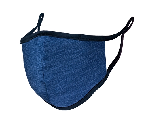 FACE MASK -  Adult size - heather blue