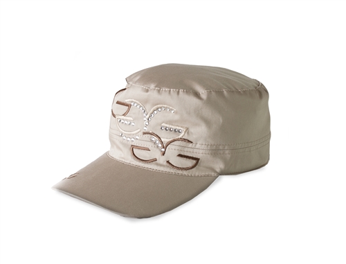 WALTER GENUIN COTTON CAP WITH SWAROVSKI(R) - SAFARI