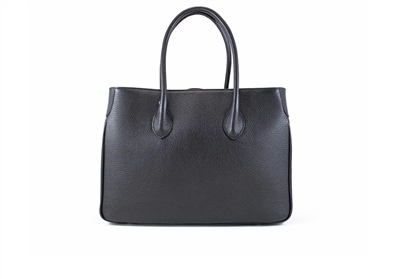 MAXIMA LEATHER HAND  BAG - black