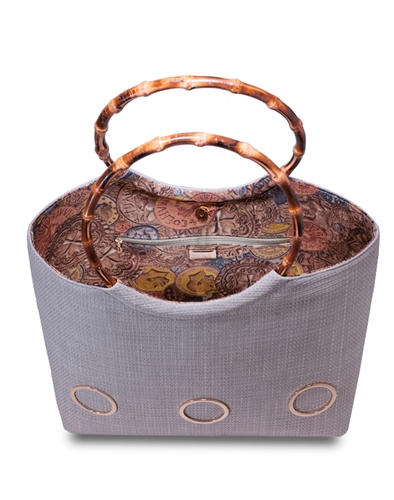 MARBELLA JACKIE JUTE TOTE - stone