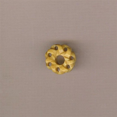 Bone Bead - Flat Round Open Weave - 8x18mm