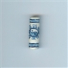 Asian Blue and White Bead - Cylinder with yin yang